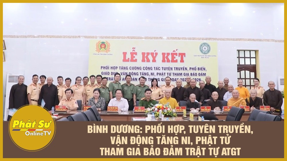 [Video] Bình Dương: Phối hợp, tuyên truyền vận động Tăng Ni, Phật tử tham gia bảo đảm trật tự an toàn giao thông 