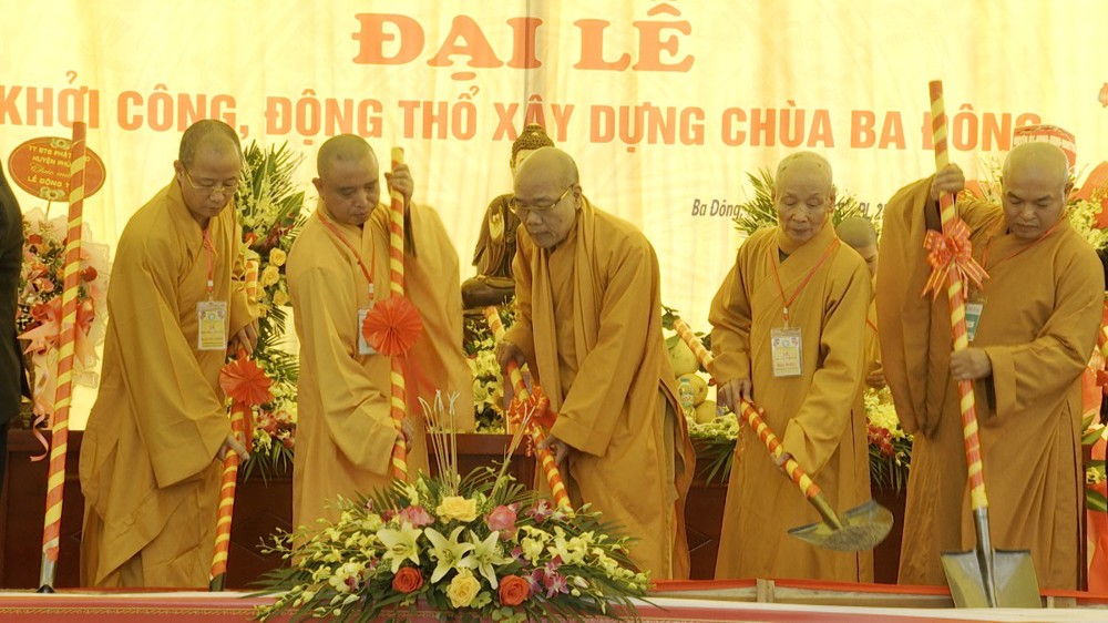 Hưng Yên: Lễ Khởi công, động thổ xây dựng chùa Ba Đông