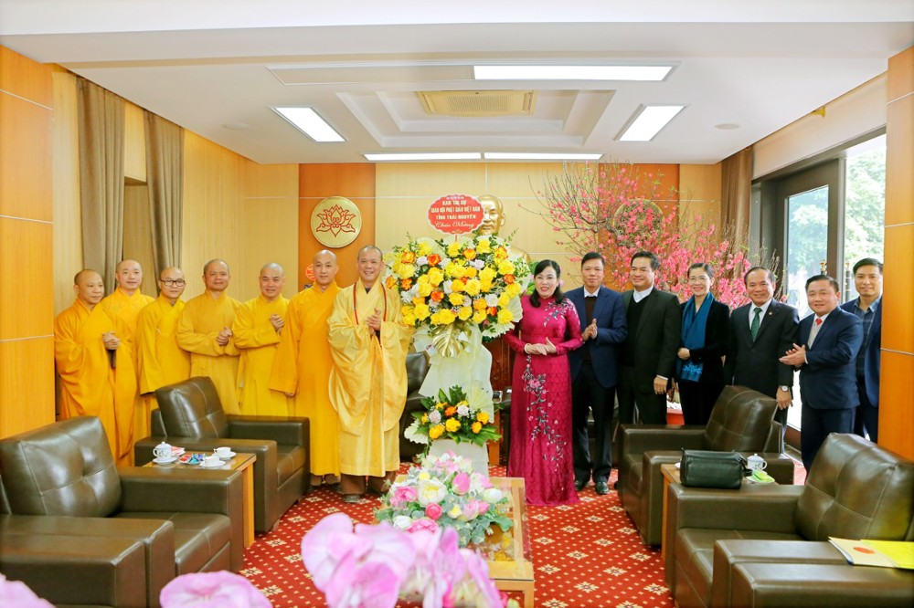 Thái Nguyên: Ban Thường trực BTS PG tỉnh chúc Tết lãnh đạo các cơ quan tỉnh