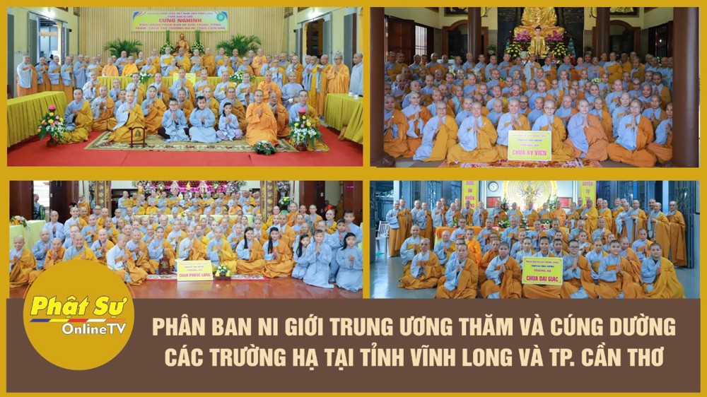 [Video] Phân ban Ni giới Trung ương thăm và cúng dường các trường hạ tại tỉnh Vĩnh Long và TP.Cần Thơ