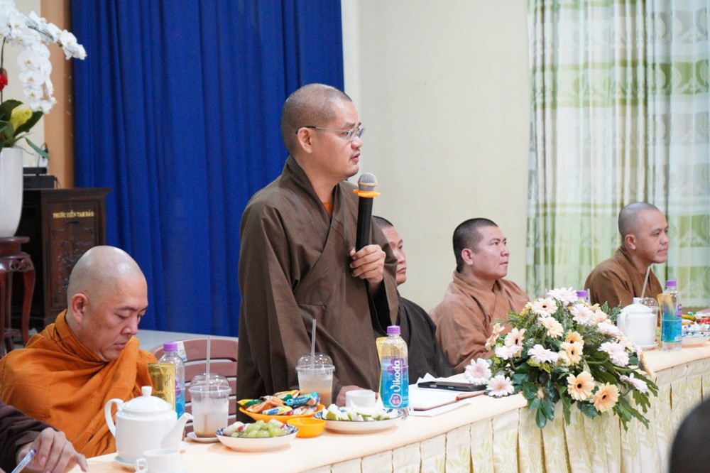 Đồng Tháp: Ban Giám hiệu Trường Trung cấp Phật học Tiền Giang họp bàn công tác giảng dạy năm học mới