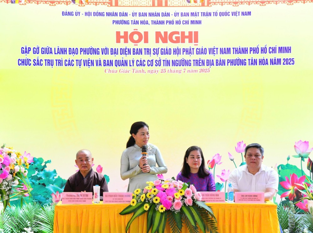 TP.HCM: Hội nghị gặp gỡ giữa lãnh đạo phường Tân Hòa và chức sắc Phật giáo trên địa bàn