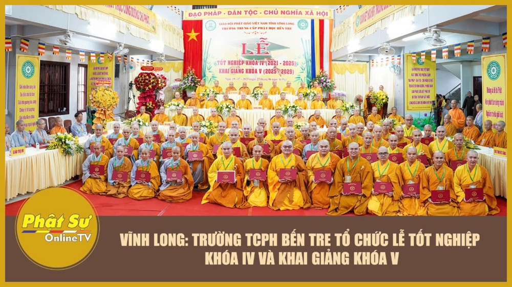 [Video] Vĩnh Long: Trường TCPH Bến Tre tổ chức lễ tốt nghiệp khóa IV (2021 -2025) và khai giảng khóa V (2025-2029)
