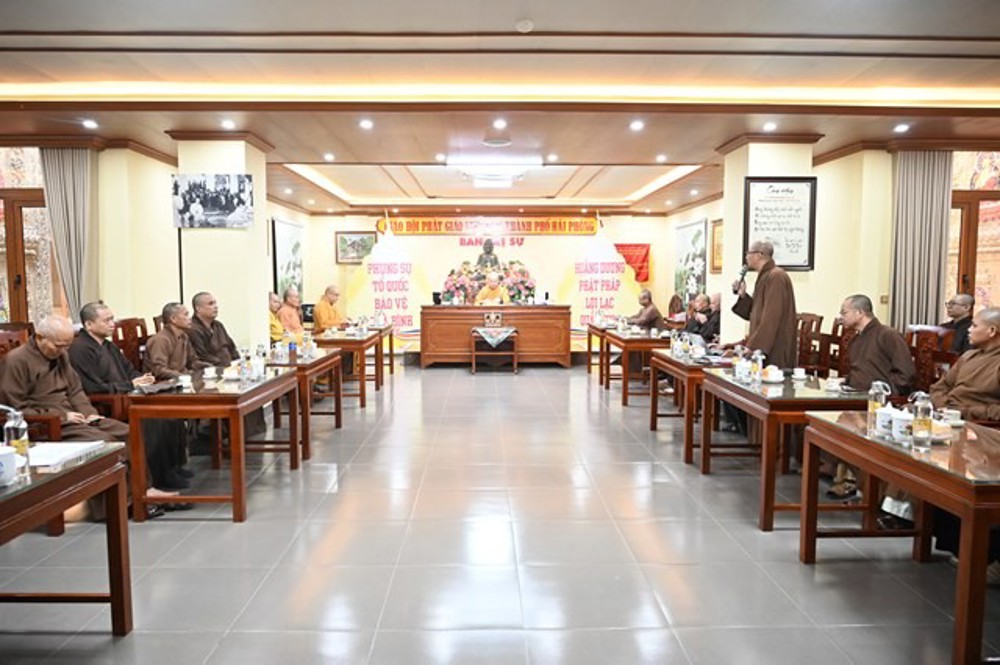 Hải Phòng: Ban Trị sự GHPGVN Thành phố tổ chức phiên họp thường trực đầu tiên sau khi sáp nhập