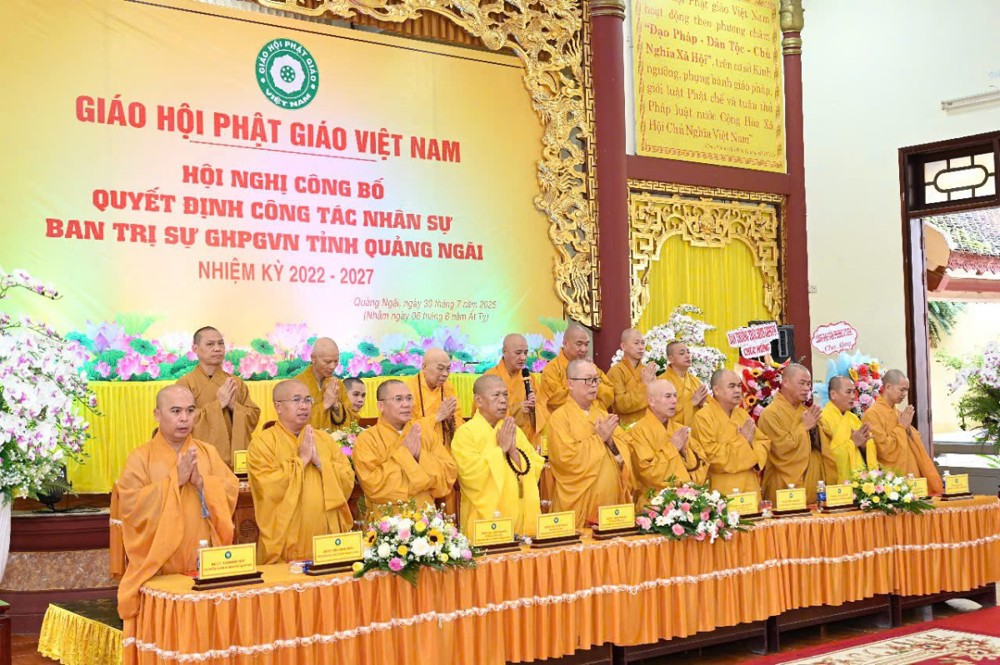 Quảng Ngãi: Hội nghị công bố và trao Quyết định nhân sự Ban Trị sự GHPGVN tỉnh nhiệm kỳ 2022–2027