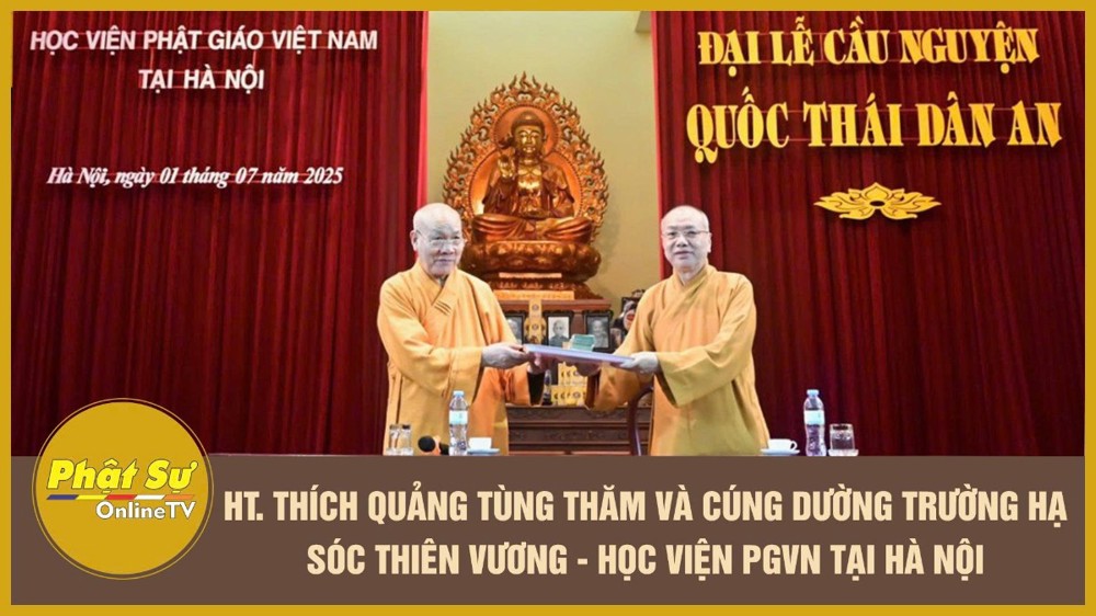 [Video] HT.Thích Quảng Tùng thăm và tuỳ hỷ cúng dường trường hạ Sóc Thiên Vương (Học viện Phật giáo Việt Nam tại Hà Nội)