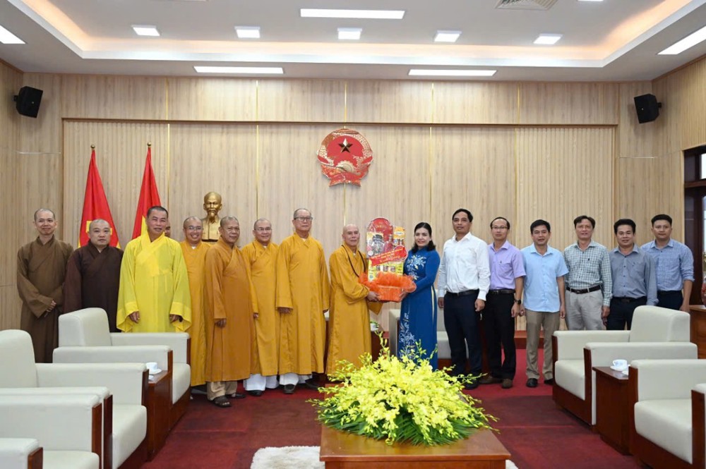 Quảng Ngãi: Ban Trị sự GHPGVN tỉnh thăm các cơ quan, ban ngành sau khi sáp nhập