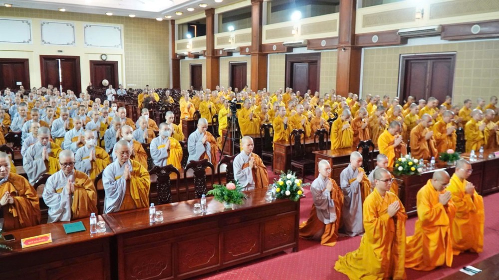 Trường hạ Sóc Thiên Vương (Học viện PGVN tại Hà Nội) tạ pháp khóa an cư kết hạ năm 2025