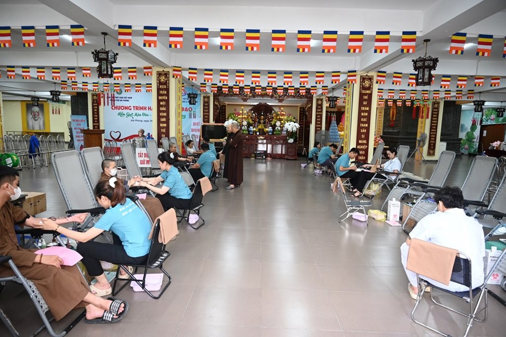 Hải Phòng: Ban Trị sự GHPGVN Thành phố tổ chức Hiến máu nhân đạo nhân kỷ niệm 80 năm Cách mạng Tháng Tám và Quốc khánh 2/9