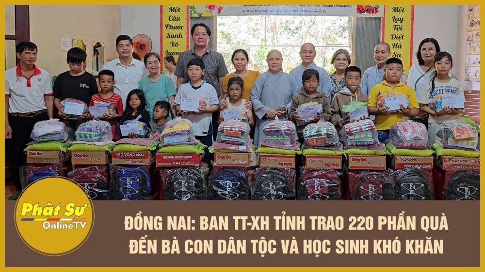 [Video] Đồng Nai: Ban TT-XH tỉnh trao 220 phần quà đến bà con dân tộc và học sinh khó khăn