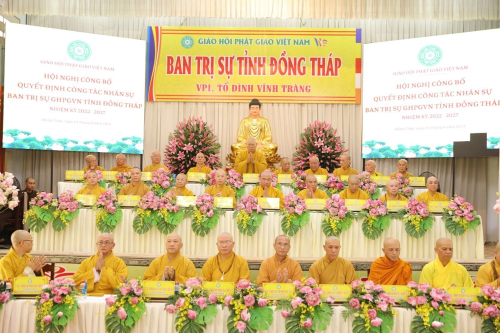 Đồng Tháp: Hội nghị công bố công tác nhân sự Ban Trị sự GHPGVN tỉnh nhiệm kỳ 2022 – 2027