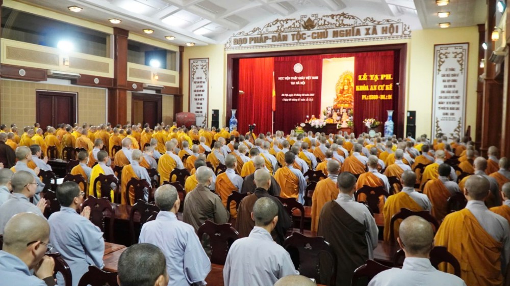 Trường hạ Sóc Thiên Vương (Học viện PGVN tại Hà Nội) tạ pháp khóa an cư kết hạ năm 2025