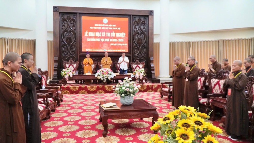 Học viện Phật giáo Việt Nam tại Hà Nội tổ chức kỳ thi tốt nghiệp Cao đẳng Phật học khóa VII (2021 – 2025)