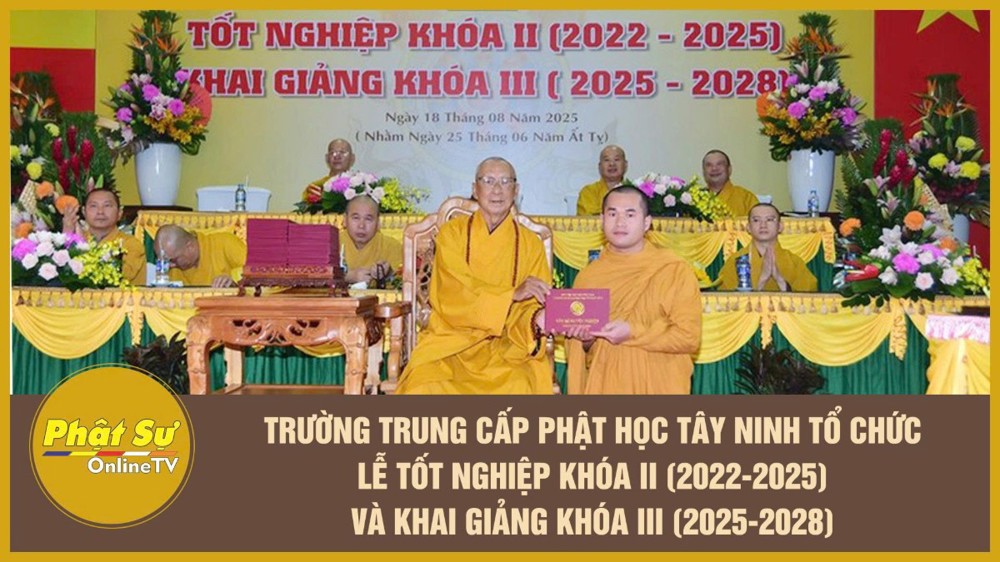 [Video] Trường TCPH Tây Ninh tổ chức lễ tốt nghiệp khóa II (2022-2025) và khai giảng khóa III (2025-2028)