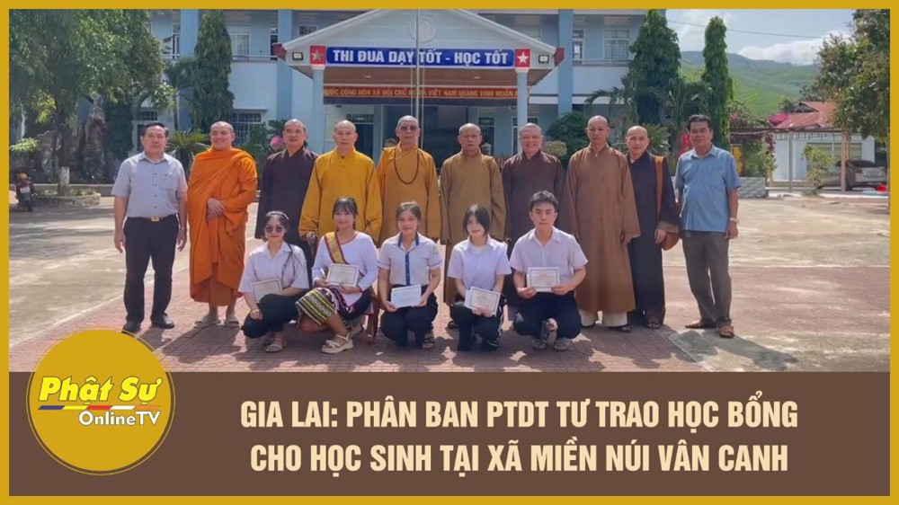[Video] Gia Lai: Phân ban PTDT TƯ trao học bổng cho học sinh tại xã miền núi Vân Canh