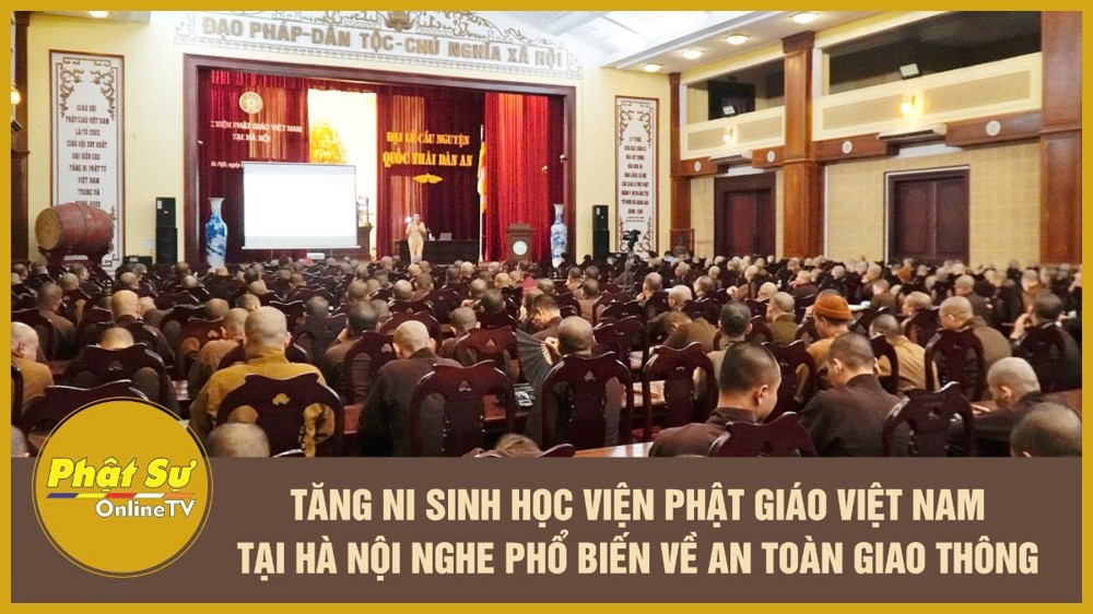 [Video] Tăng Ni sinh Học viện PGVN tại Hà Nội nghe phổ biến về an toàn giao thông.   Tối ngày 14-8-2025, Hội đồng Điều hành, Văn phòng Học viện PGVN tại Hà Nội phối hợp với phòng Cảnh sát Giao thông (Công an TP.Hà Nội), Công an xã Sóc Sơn tổ chức Hội nghị tuyên truyền, phổ biến pháp luật về an toàn giao thông cho toàn thể Tăng Ni sinh tại Học viện