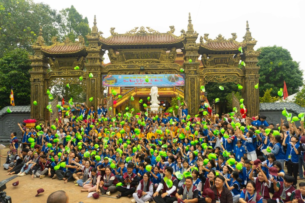 Đồng Nai: Trọng thể Khai mạc Khóa tu Hội trại Tuổi trẻ Phật giáo lần 9 – 2025 với chủ đề “Ươm Mầm Trí Tuệ - Tri Ân Báo Ân” tại Chùa Quan Âm, xã Xuân Định