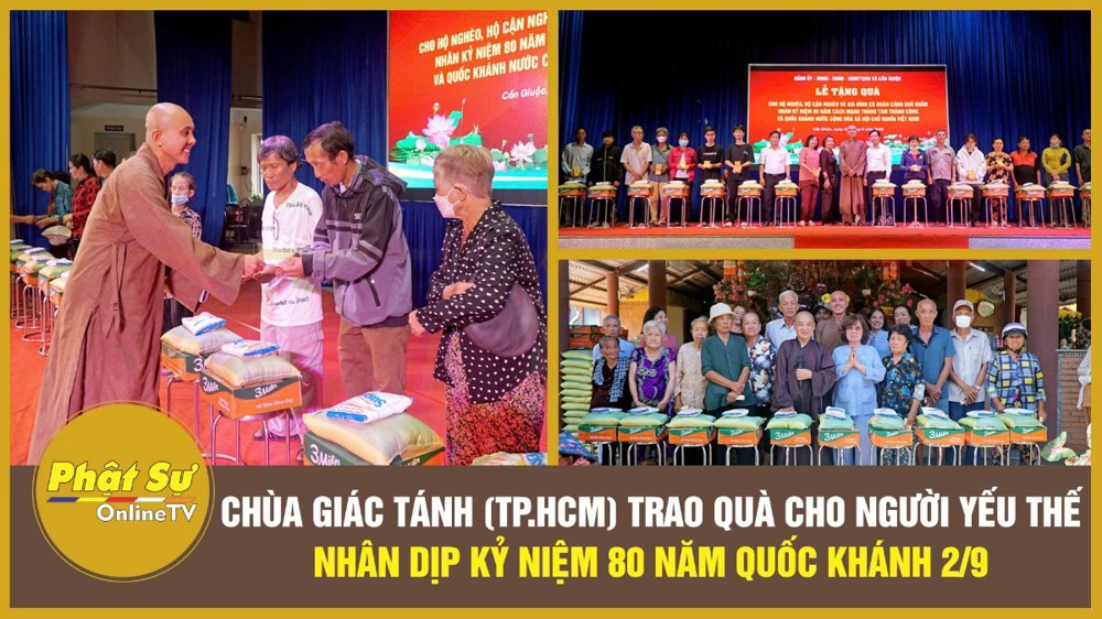 [Video] TP.HCM: Chùa Giác Tánh trao quà cho người yếu thế nhân dịp kỷ niệm 80 năm Quốc khánh 2/9