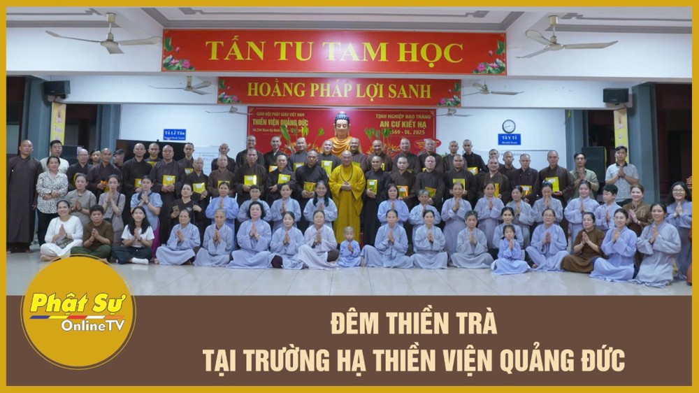 [Video] TP.HCM: Đêm thiền trà tại trường hạ Thiền viện Quảng Đức