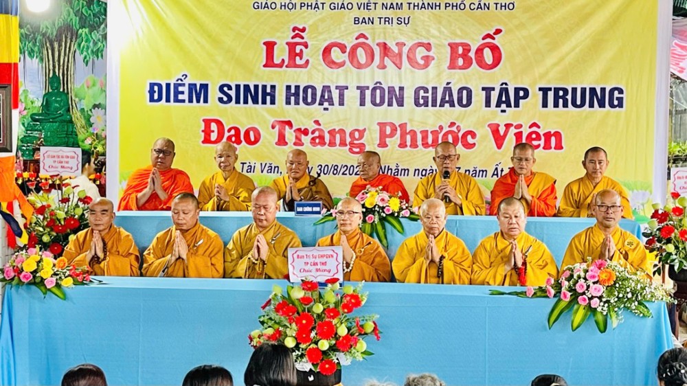 Cần Thơ: Công nhận đạo tràng Phước Viên là điểm sinh hoạt Tôn giáo tập trung