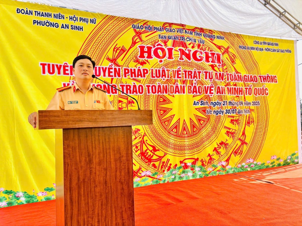 Quảng Ninh: Chùa Vầu tổ chức hội nghị tuyên truyền pháp luật về ATGT và phong trào Toàn dân bảo vệ an ninh Tổ quốc