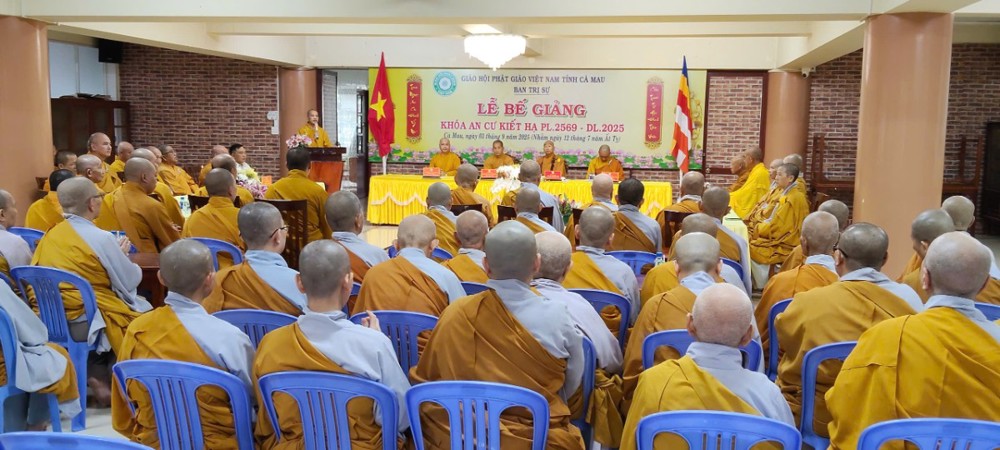 Cà Mau: Lễ Tổng Bế giảng- Tạ pháp khóa An cư Phật lịch 2569 trường Hạ chùa Phật Tổ và chùa Kim Sơn