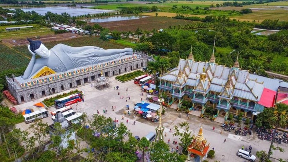 Chiêm ngưỡng ngôi chùa có tượng Phật nằm lớn nhất nước