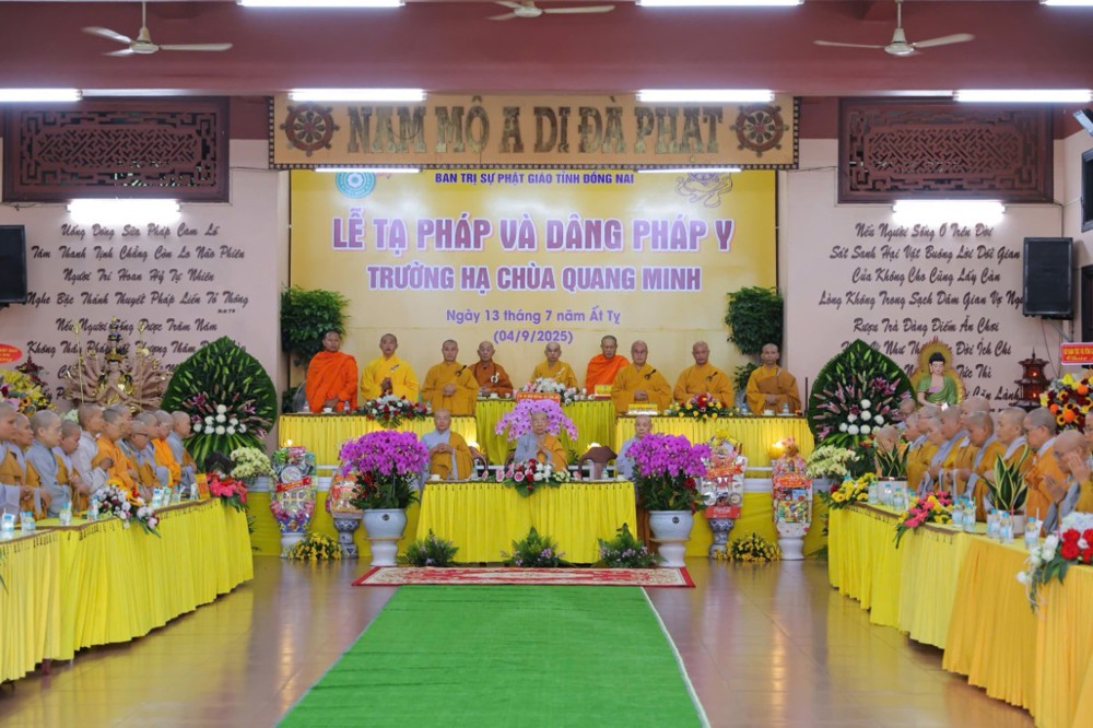 Đồng Nai: Trang nghiêm lễ Tạ pháp – Mãn hạ tại trường hạ Ni chùa Quang Minh, phường Bình Phước