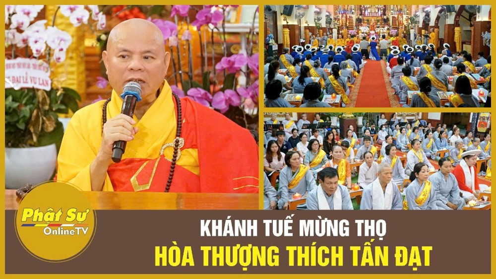 [Video] TP.HCM: Khánh tuế mừng thọ Hòa thượng Thích Tấn Đạt - Viện chủ chùa Hòa Khánh
