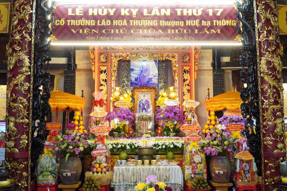Đồng Tháp: Đạo tràng chùa Bửu Lâm (phường Mỹ Tho) trang nghiêm thiết lễ Húy kỵ Cố Hòa thượng Thích Huệ Thông