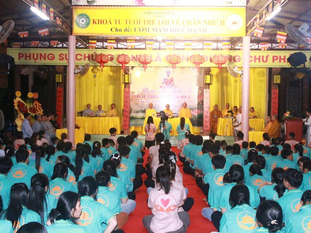 Khai mạc khoá tu tuổi trẻ Lối Về Chân Như lần thứ 2 năm 2025 tại chùa Cổ Mỹ Á. 