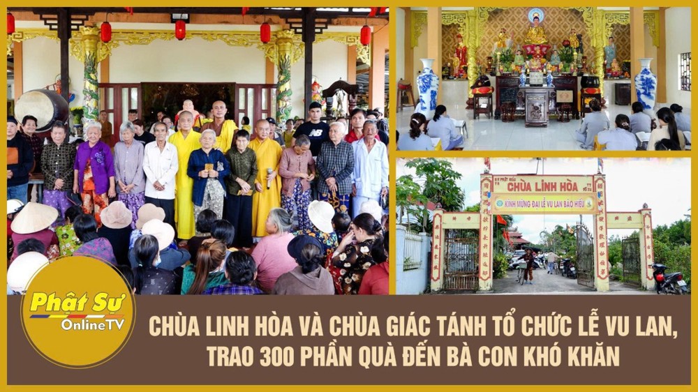 [Video] Chùa Linh Hòa và chùa Giác Tánh trao 300 phần quà đến bà con khó khăn