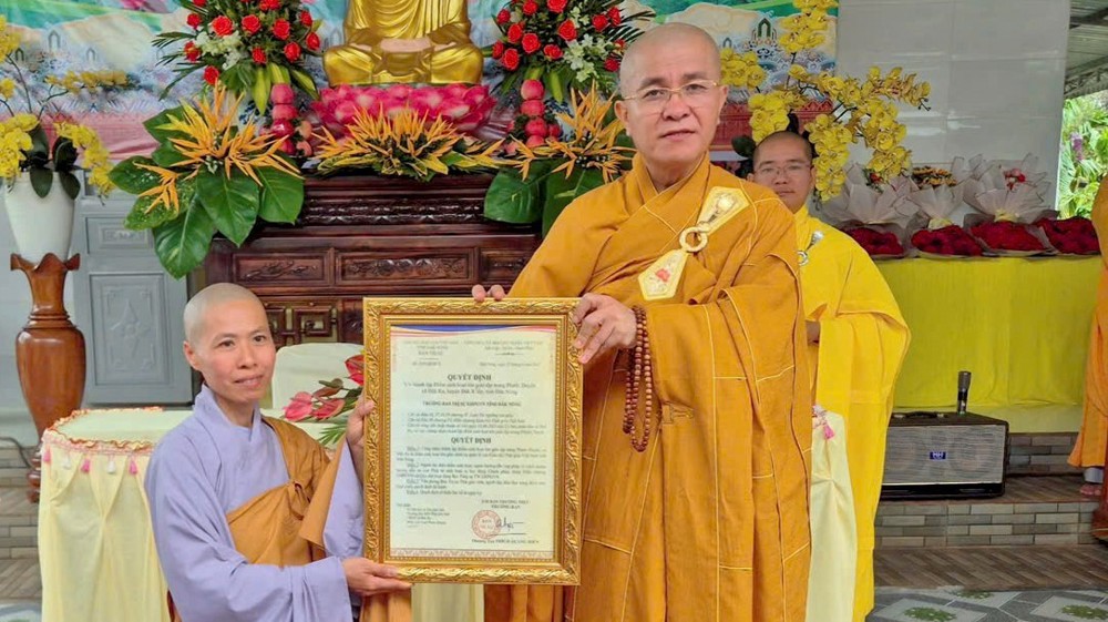 Lâm Đồng: Lễ công bố Quyết định thành lập Điểm sinh hoạt tôn giáo tập trung Đạo tràng Phước Duyên