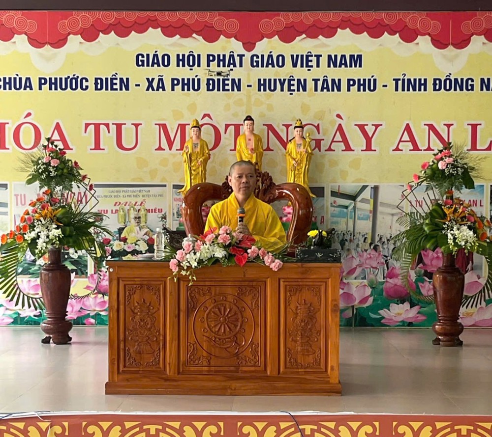Đồng Nai: Chùa Phước Điền tổ chức khóa tu “Một ngày an lạc” lần thứ 139