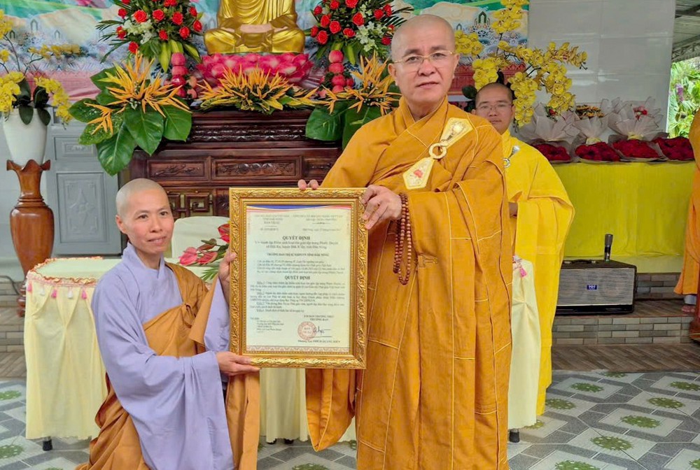 Lâm Đồng: Lễ công bố Quyết định thành lập Điểm sinh hoạt tôn giáo tập trung Đạo tràng Phước Duyên