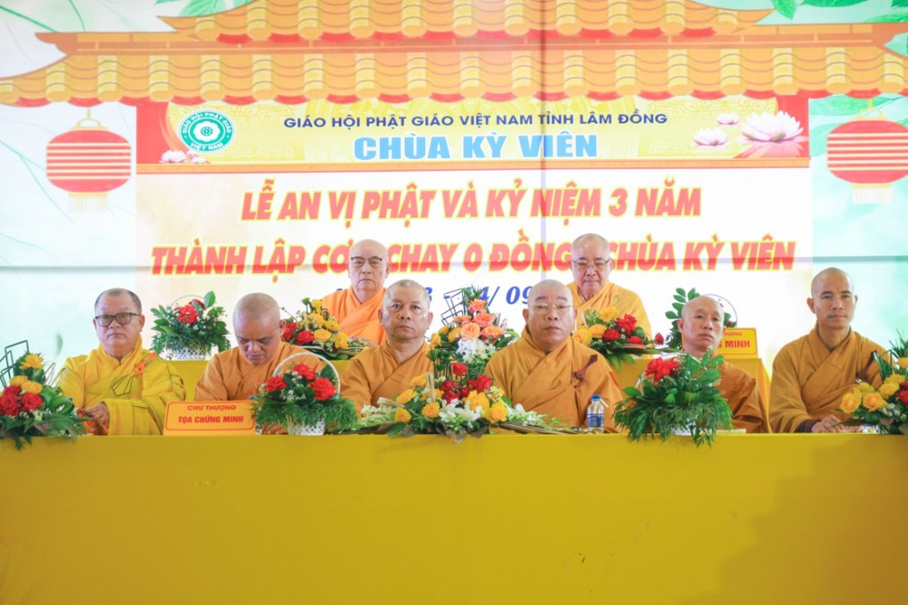 Lâm Đồng: Lễ an vị Phật và kỷ niệm 3 năm thành lập cơm chay 0 đồng chùa Kỳ Viên