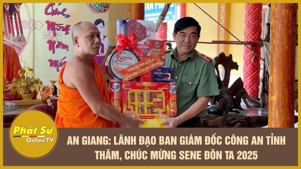 [Video] An Giang: Lãnh đạo Ban Giám đốc Công an tỉnh thăm, chúc mừng Sene Đôn ta 2025