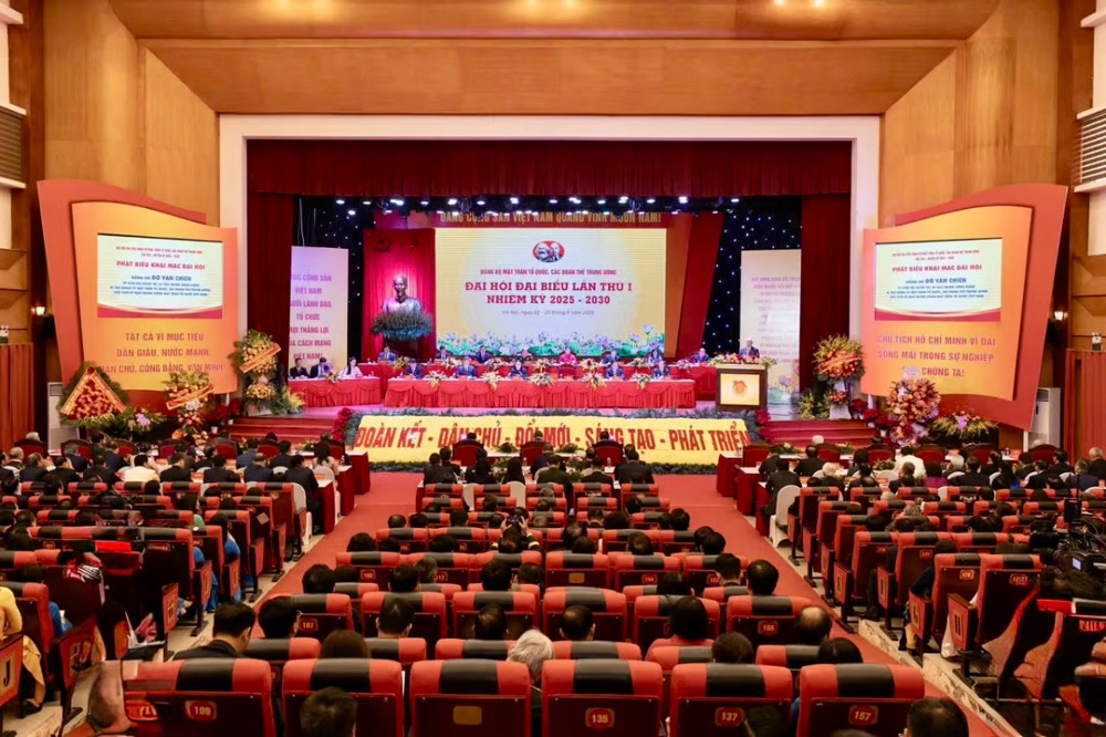 Khai mạc trọng thể Đại hội đại biểu Đảng bộ Mặt trận Tổ quốc, các đoàn thể Trung ương lần thứ I nhiệm kỳ 2025-2030