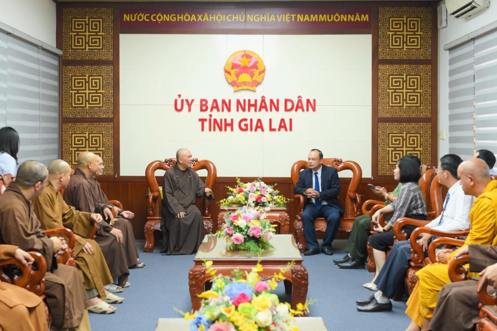 Gia Lai: Ban Thường trực Ban Trị sự GHPGVN tỉnh thăm lãnh đạo tỉnh sau sáp nhập