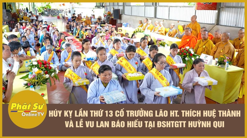 [Video] Cần Thơ: Trang nghiêm lễ húy kỵ lần thứ 13 cố Trưởng lão HT. Thích Huệ Thành và lễ Vu Lan báo hiếu tại Điểm sinh hoạt tôn giáo tập trung Huỳnh Qui
