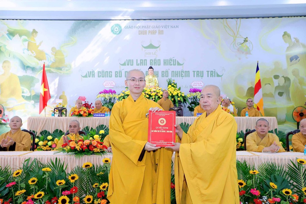 TP.HCM: Công bố quyết định bổ nhiệm trụ trì Chùa Pháp Âm