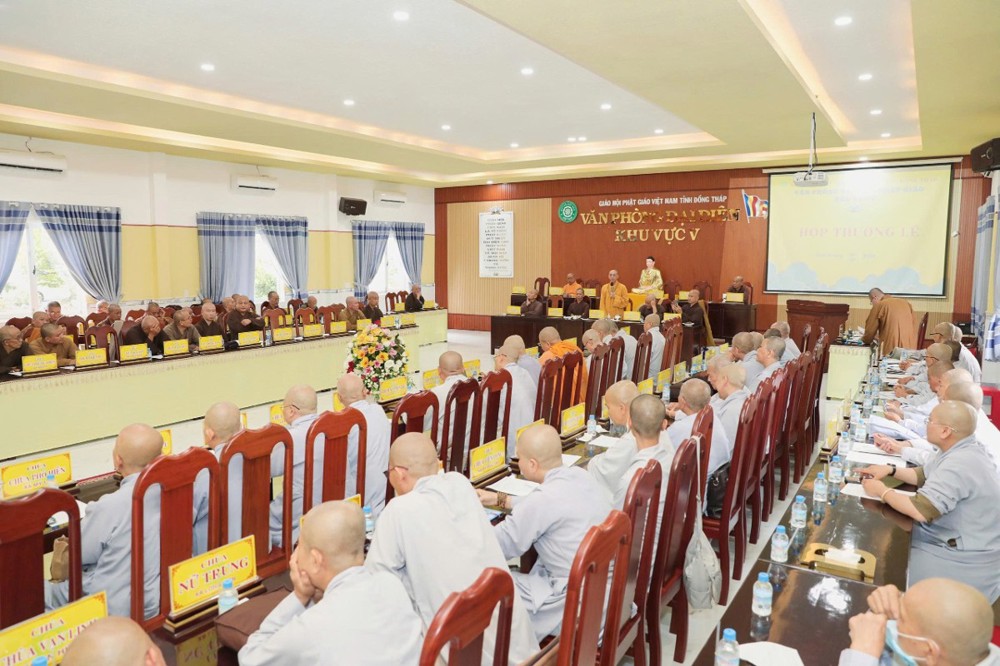 Đồng Tháp: Phật giáo khu vực V họp lệ tháng Tám - triển khai các công tác Phật sự