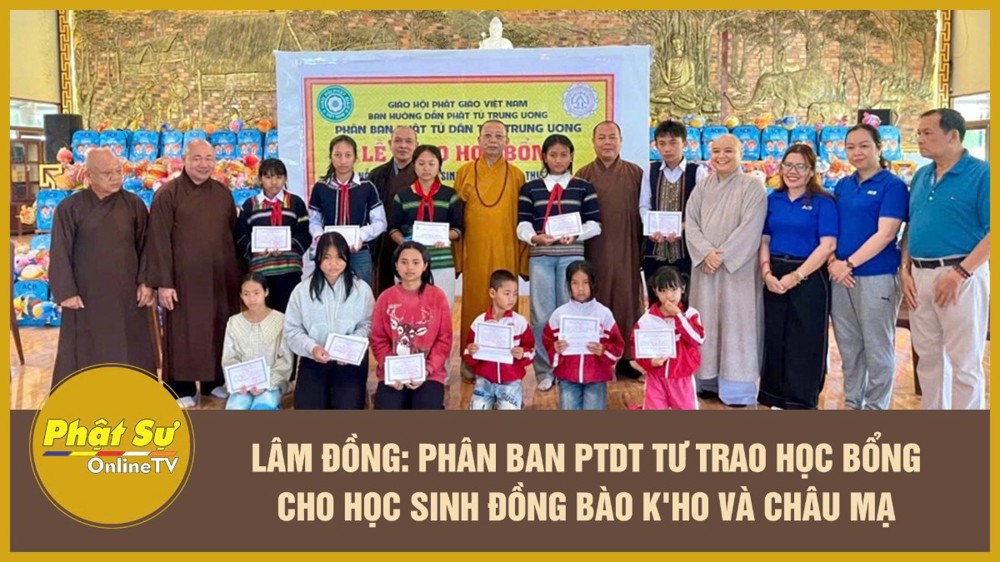 [Video] Lâm Đồng: Phân ban PTDT TƯ trao học bổng cho học sinh đồng bào K'Ho và Châu Mạ