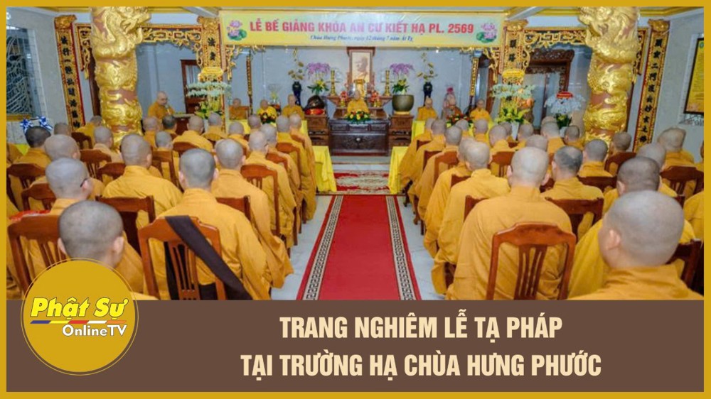 [Video] TP.HCM: Trang nghiêm lễ Tạ pháp tại trường hạ chùa Hưng Phước