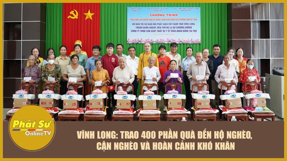 [Video] Vĩnh Long: Trao 400 phần quà đến hộ nghèo, cận nghèo và hoàn cảnh khó khăn