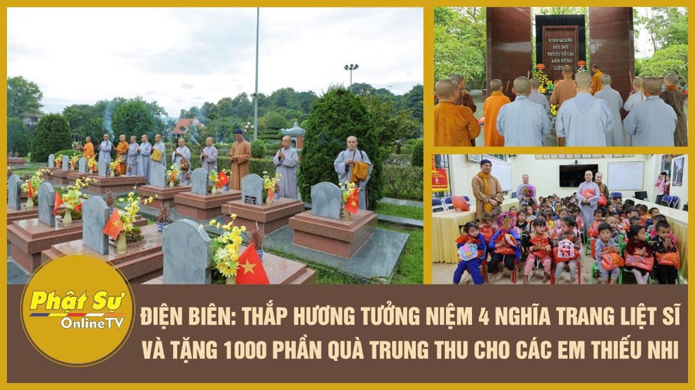 [Video] Điện Biên: Thắp hương tưởng niệm 4 nghĩa trang Liệt sĩ và tặng 1000 phần quà trung thu cho các em thiếu nhi