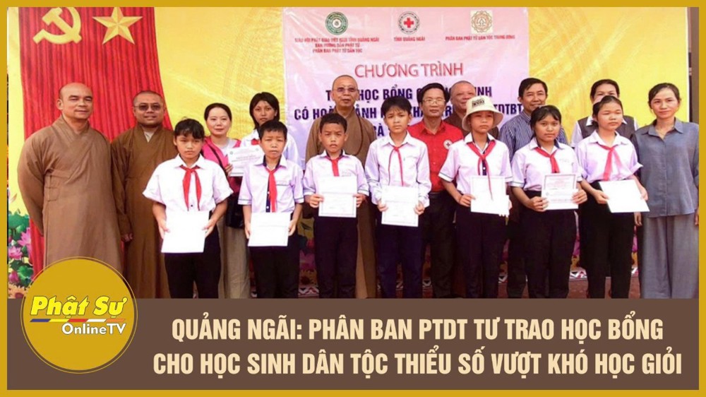 [Video] Quảng Ngãi: Phân ban PTDT TƯ trao học bổng cho học sinh dân tộc thiểu số vượt khó học giỏi