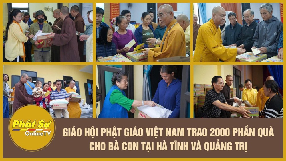 [Video] Giáo hội Phật giáo Việt Nam trao 2000 phần quà cho bà con tại Hà Tĩnh và Quảng Trị
