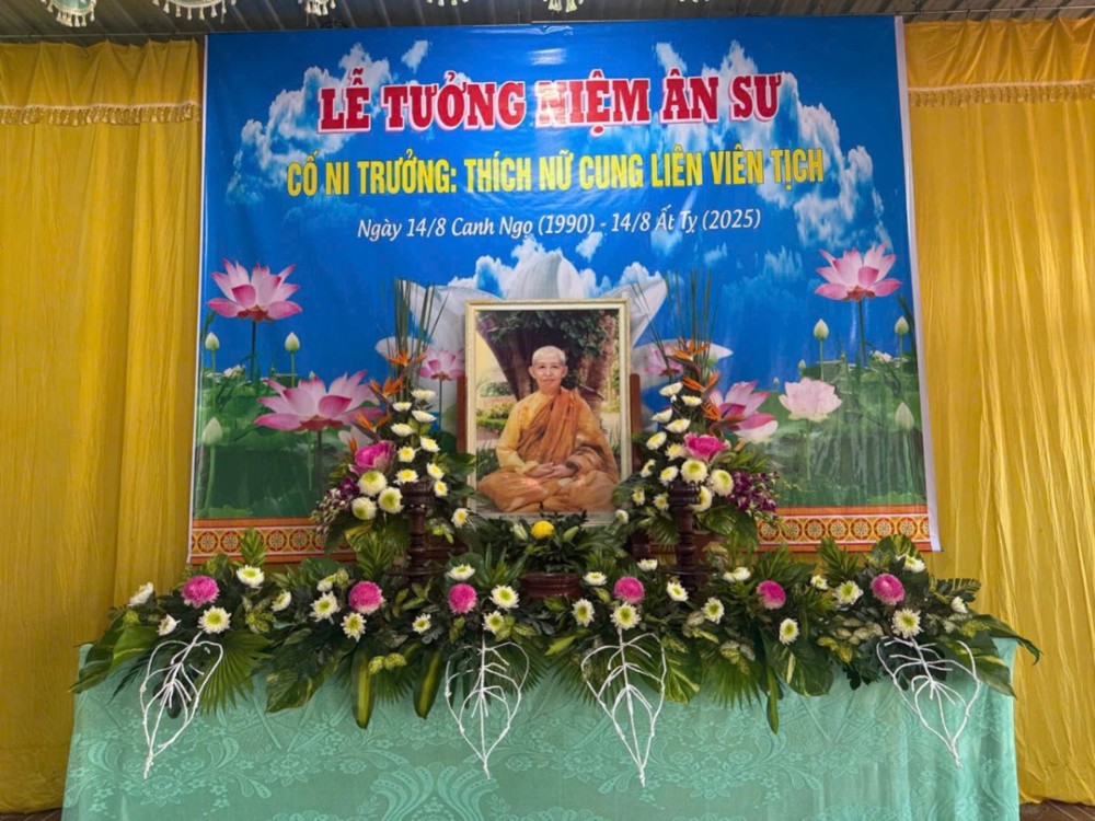 Tây Ninh: Tịnh xá Ngọc Ninh long trọng tổ chức Lễ Tưởng niệm lần thứ 35 cố Ni trưởng Cung Liên viên tịch