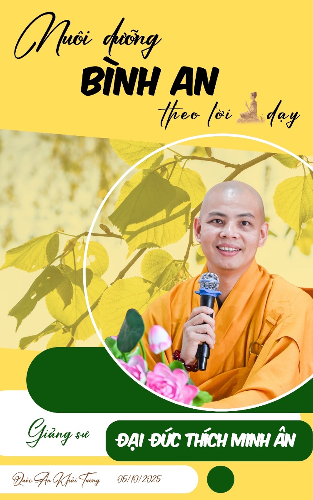 Đại đức Thích Minh Ân: Nuôi dưỡng sự bình an theo lời Phật dạy